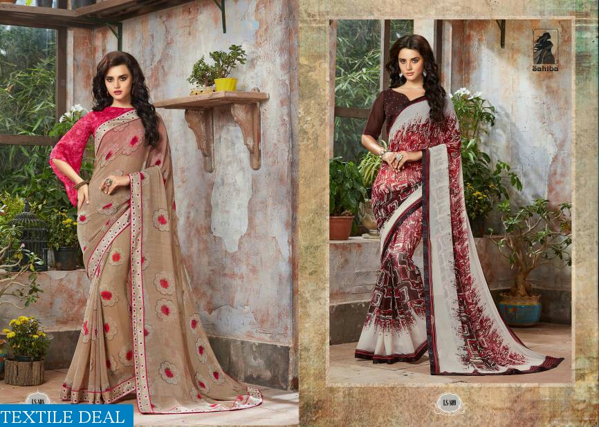 Sahiba lotus vol-8 Wholesale Fancy Fabrics Saree
